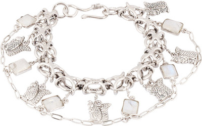55% OFF on Sparkling Drop Brass Moonstone Bracelet