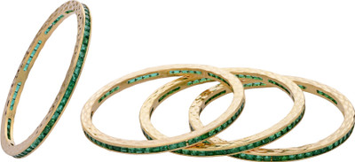 Hyderabad Jewels Alloy, Silver Bangle Set Pack of 4 Hyderabad Jewels Alloy, Silver Bangle Set Pack of 4