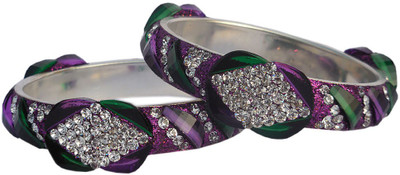 28% OFF on Gayatri Bangles Purple Kite kada Brass Bangle Set Pack of 2