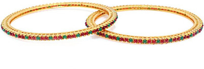 38% OFF on Alankruthi Dazzling Copper Copper Plated Bangle Set Pack of 2