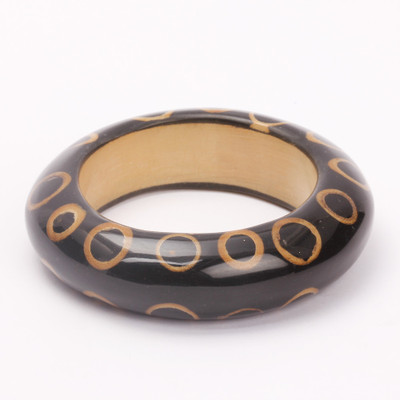 30% OFF on KhoobSurati Beautific Circle Embossed Wood Bangle