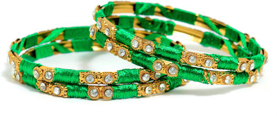 Bindhani Bridal Alloy 10K White Gold Plated Bangle Set Pack of 4