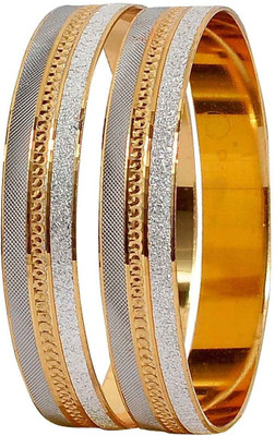 50% OFF on Maayra Sensual Micron Gold Plated Brass Copper Plated Bangle Set Pack of 2