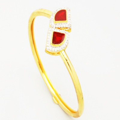 Ghasitaram Gifts V15colouredbraceletforher Brass Yellow Gold Plated Bracelet