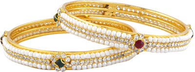 Senorita Traditional Brass Yellow Gold Plated Bangle Set Pack of 2 Senorita Traditional Brass Yellow Gold Plated Bangle Set Pack of 2