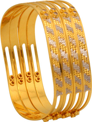 50% OFF on Vendee Fashion Admirable Fashion Brass Bangle Set Pack of 4