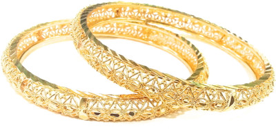 40% OFF on Sri Kapi Pearls Alloy Yellow Gold Plated Bangle Set Pack of 2