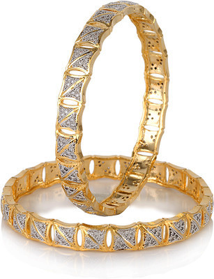 48% OFF on Moksh Jewels Alloy Zircon Copper Plated Bangle Set Pack of 2 48% OFF on Moksh Jewels Alloy Zircon Copper Plated Bangle Set Pack of 2