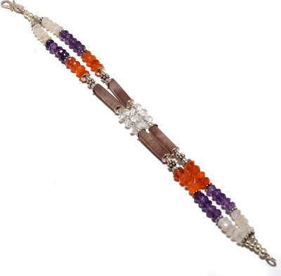 60% OFF on Nikhil Silver Arts Beaded Silver Amethyst, Carnelian Bracelet 60% OFF on Nikhil Silver Arts Beaded Silver Amethyst, Carnelian Bracelet