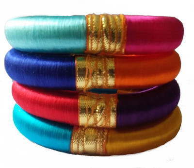 44% OFF on Kuhuk Thread Accessory Plastic Bangle Set Pack of 4