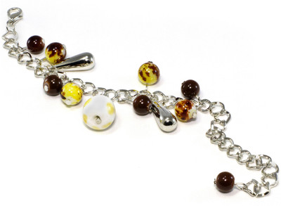 13% OFF on Aara Arts Dangling Brown Beads Alloy Bracelet 13% OFF on Aara Arts Dangling Brown Beads Alloy Bracelet