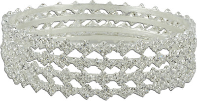 49% OFF on R18Jewels-Fashion&U Princess Sparkle Metal Bangle Set Pack of 4