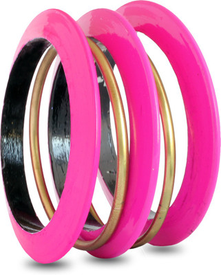 66% OFF on Luxor Classy Love Collection Alloy Yellow Gold Plated Bangle Set Pack of 5