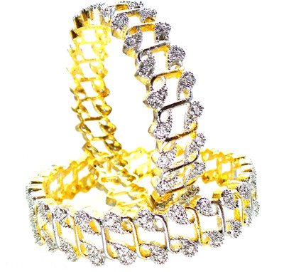 35% OFF on Modish Look American Diamond Alloy Bangle Set Pack of 2 35% OFF on Modish Look American Diamond Alloy Bangle Set Pack of 2
