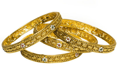 33% OFF on Joyas Traditional Copper Bangle Set Pack of 4