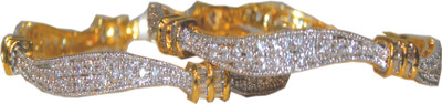33% OFF on Bejeweled Brass Brass Plated Bangle Set Pack of 2