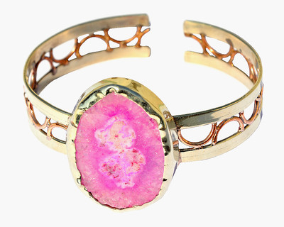 50% OFF on Ratnam Two Tone Brass Chalcedony Cuff