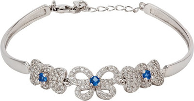 30% OFF on GemLN India Blue White Farfalla Sterling Silver Rhodium Plating Bracelet