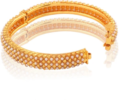 28% OFF on Adwitiya Collection Wedding Delight Copper Pearl 22K Yellow Gold Plated Bangle Set Pack of 2 28% OFF on Adwitiya Collection Wedding Delight Copper Pearl 22K Yellow Gold Plated Bangle Set Pack of 2