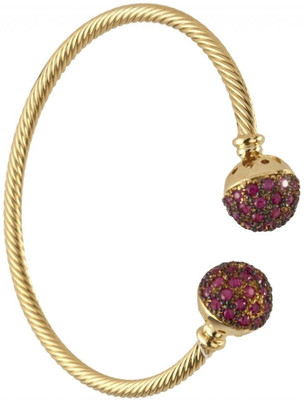Siyora Brass Cubic Zirconia Yellow Gold Plated Kada Siyora Brass Cubic Zirconia Yellow Gold Plated Kada