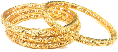 40% OFF on Sri Kapi Pearls Alloy Yellow Gold Plated Bangle Set Pack of 4