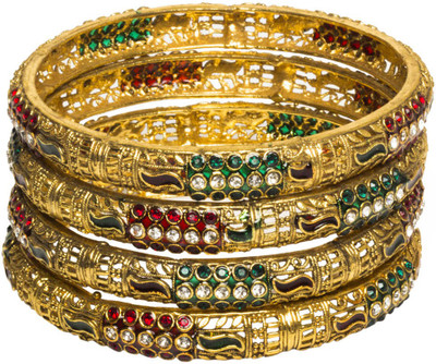 33% OFF on Joyas stylish look Brass Bangle Set Pack of 4 33% OFF on Joyas stylish look Brass Bangle Set Pack of 4