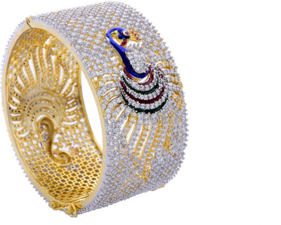 80% OFF on Prisha Elegant Golden Alloy 18K Yellow Gold Plated Bangle