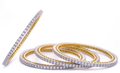 67% OFF on Hyderabad Jewels Alloy, Silver Bangle Set Pack of 4 67% OFF on Hyderabad Jewels Alloy, Silver Bangle Set Pack of 4