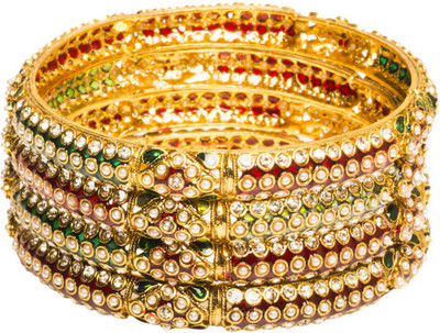 33% OFF on Joyas trendy look Brass Bangle Set Pack of 4