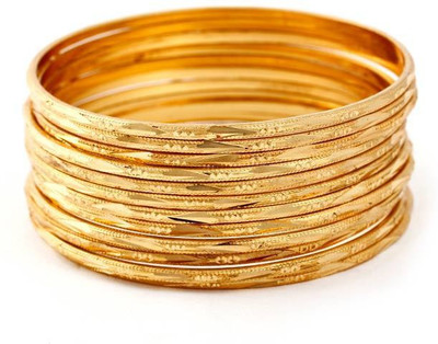 67% OFF on Ethnic Jewels Micronplated Alloy Yellow Gold Plated Bangle Set Pack of 12 67% OFF on Ethnic Jewels Micronplated Alloy Yellow Gold Plated Bangle Set Pack of 12