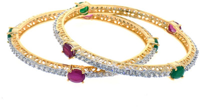 45% OFF on Aabhushan Jewels Alloy Cubic Zirconia Rhodium Plated Bangle Set Pack of 2 45% OFF on Aabhushan Jewels Alloy Cubic Zirconia Rhodium Plated Bangle Set Pack of 2
