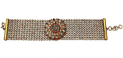 Jewelfin Glossy Brass Rhodium Plated Bracelet