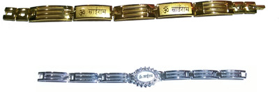 50% OFF on Swarnim Jewellers GLD_SILBRAC Brass Bracelet Set Pack of 2