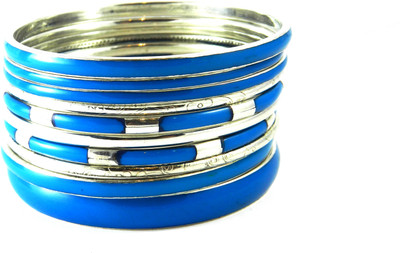 Junk Blue Brass Bangle Set Pack of 10 Junk Blue Brass Bangle Set Pack of 10