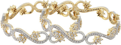 26% OFF on Ur Pearls & Trinkets Stylish Make Alloy Bangle Set Pack of 2