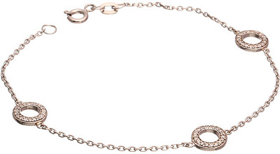 27% OFF on Glitterz Oval Dangling Sterling Silver Sterling Silver Plated Bracelet