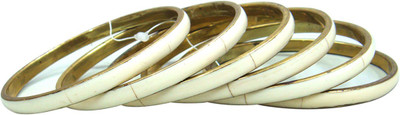 7% OFF on Decor Tattva Inc. Contemporary Style Brass Brass Plated Bangle Set Pack of 6