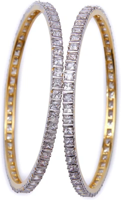 25% OFF on Swarnaratnam Princess Delight Silver Bangle Pack of 2