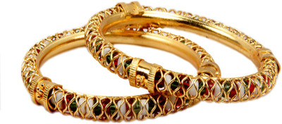54% OFF on Pourni Brass Bangle Pack of 2