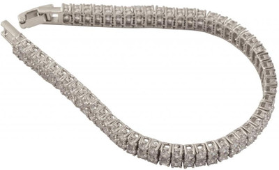 24% OFF on Siyora Brass Cubic Zirconia Rhodium Bracelet