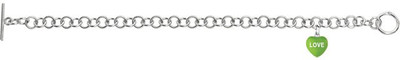 51% OFF on Love Bright Jewelry Sweet Heart Love Sterling Silver Enamel Plated Bracelet