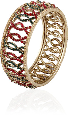 Accessher Colorful Curves Bangle Brass Bracelet