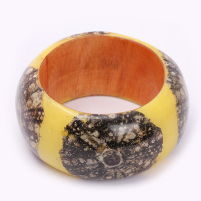 30% OFF on KhoobSurati Stunner Floral Printed Wood Bangle