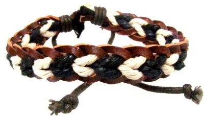 60% OFF on Pllanet Gold Stylish Leather Bracelet