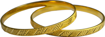 35% OFF on Pearl Paradise Traditional Design Alloy Yellow Gold Plated Bangle Set Pack of 2 35% OFF on Pearl Paradise Traditional Design Alloy Yellow Gold Plated Bangle Set Pack of 2
