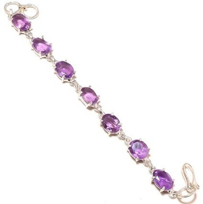 41% OFF on Kirti Gems Sterling Silver Amethyst Bracelet
