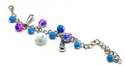 13% OFF on Aara Arts Dangling Blue Beads Alloy Bracelet 13% OFF on Aara Arts Dangling Blue Beads Alloy Bracelet