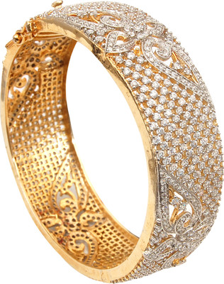 39% OFF on Guruji Fashion Cuet Delight Alloy Cubic Zirconia 18K Yellow Gold Plated Bangle