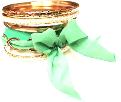 18% OFF on Nexessories Classic Metal Bangle Set Pack of 5