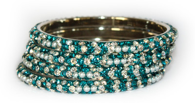 63% OFF on Glitters Traditional Metal Bangle Set Pack of 4